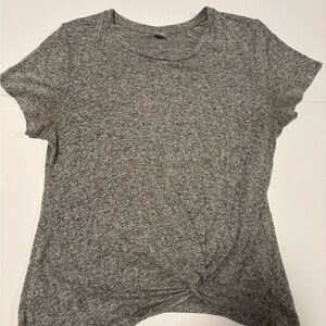 Old Navy Heather Gray Twist Front Tee